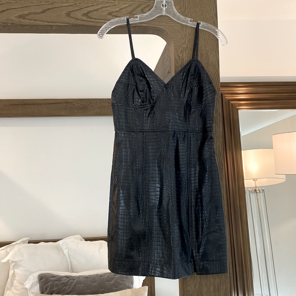 NWT Size Small Faux Croc Leather Dress